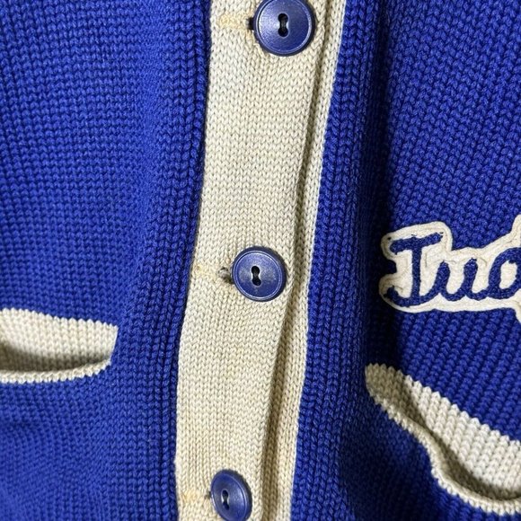 Vintage School Knit Letterman Sweater Womens Medium Knitting Co Chicago 50s 60s - Picture 5 of 14
